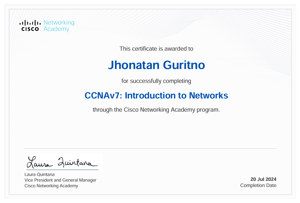 Sertifikat Cisco